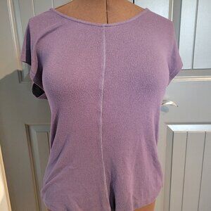 Shirt sleeve purple top